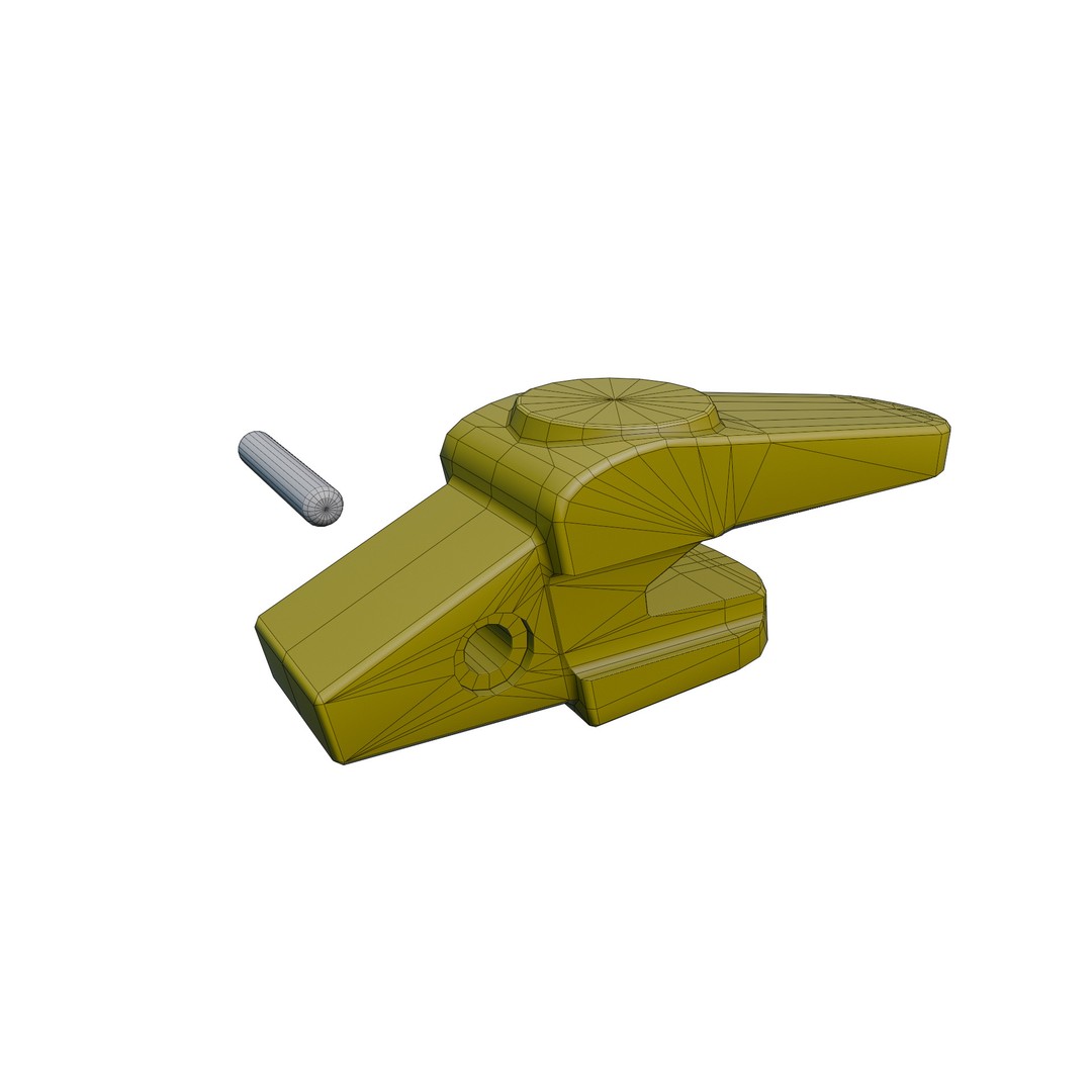 Bucket Teeth Pack 3D Model – Low Poly Universal Excavator Attachments, FBX - View 17