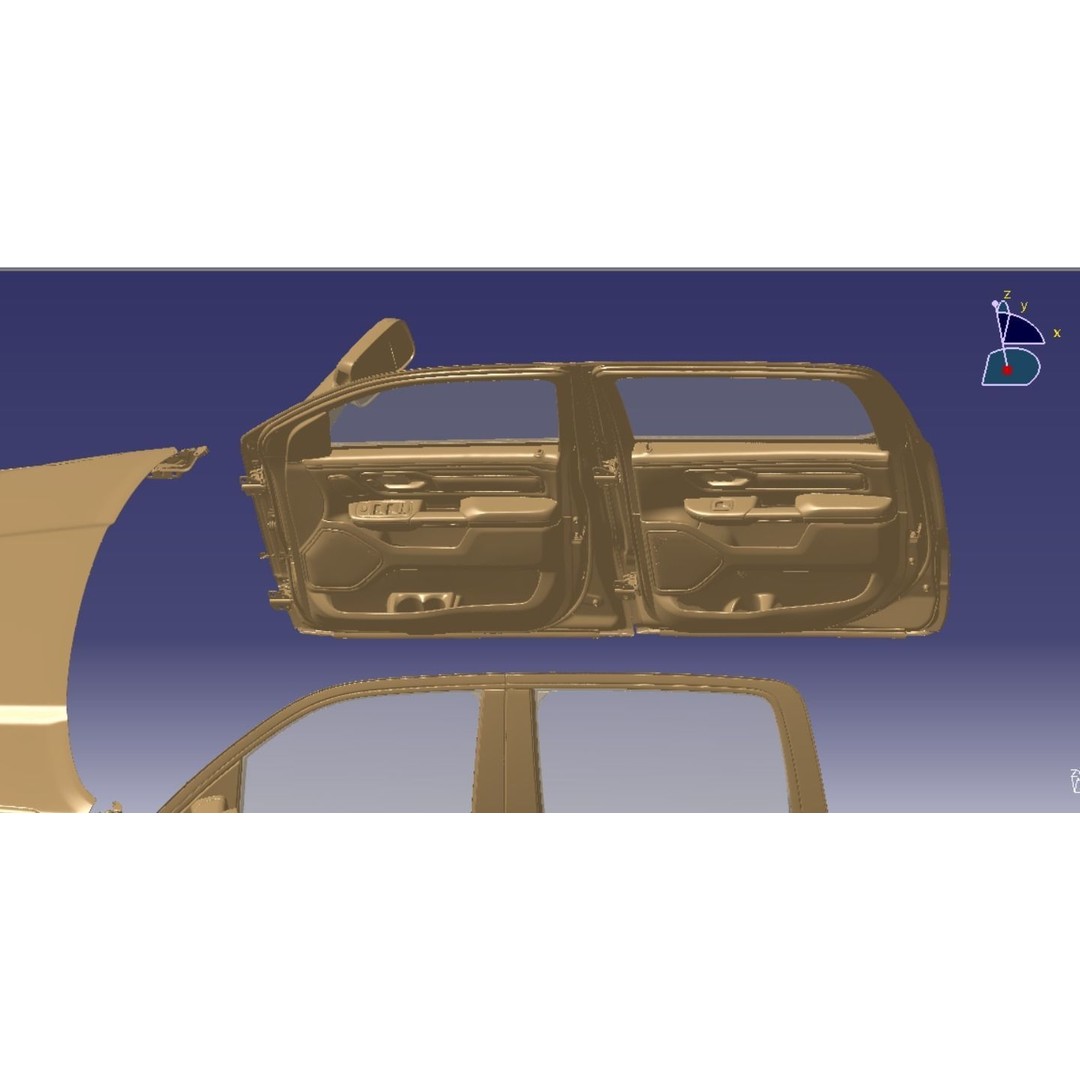Dodge RAM 1500 Limited Crew Cab 4x4 2019 3D Model – High Detail Vehicle Scan, STL - View 13