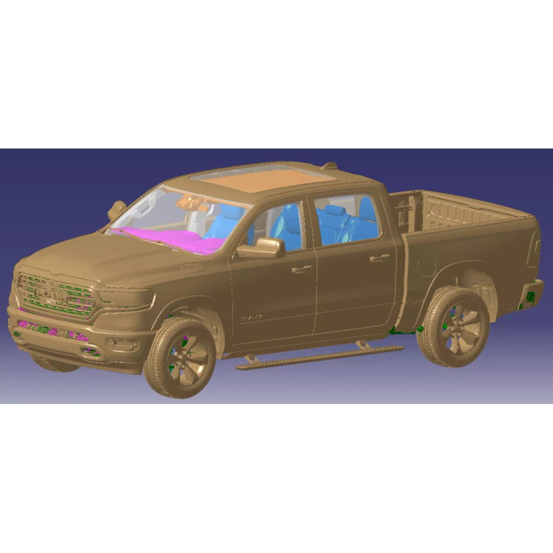 Dodge RAM 1500 Limited Crew Cab 4x4 2019 3D Model – High Detail Vehicle Scan, STL - View 2