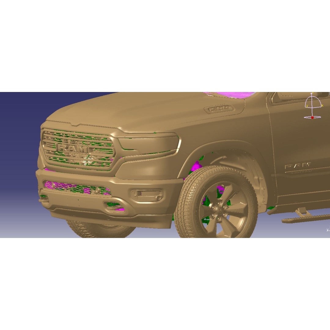 Dodge RAM 1500 Limited Crew Cab 4x4 2019 3D Model – High Detail Vehicle Scan, STL - View 4