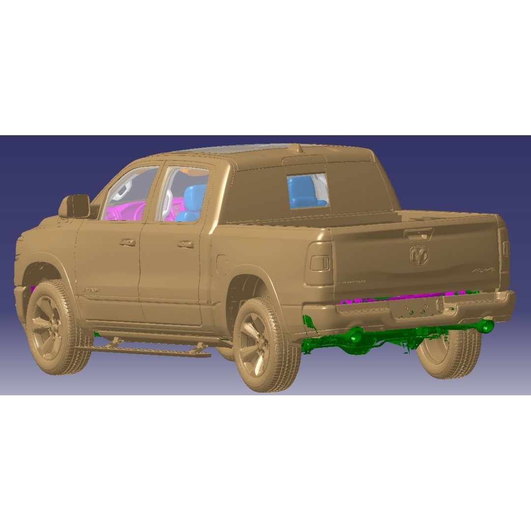 Dodge RAM 1500 Limited Crew Cab 4x4 2019 3D Model – High Detail Vehicle Scan, STL - View 5