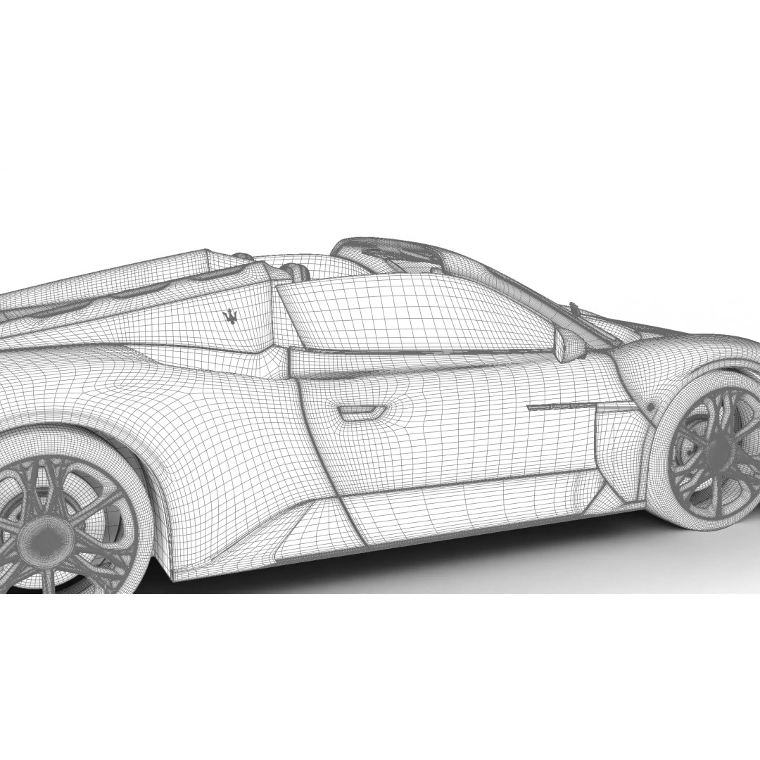 Maserati MCPura Cielo 2026 3D Model – High Poly Rigged Sport Car, FBX, OBJ - View 36