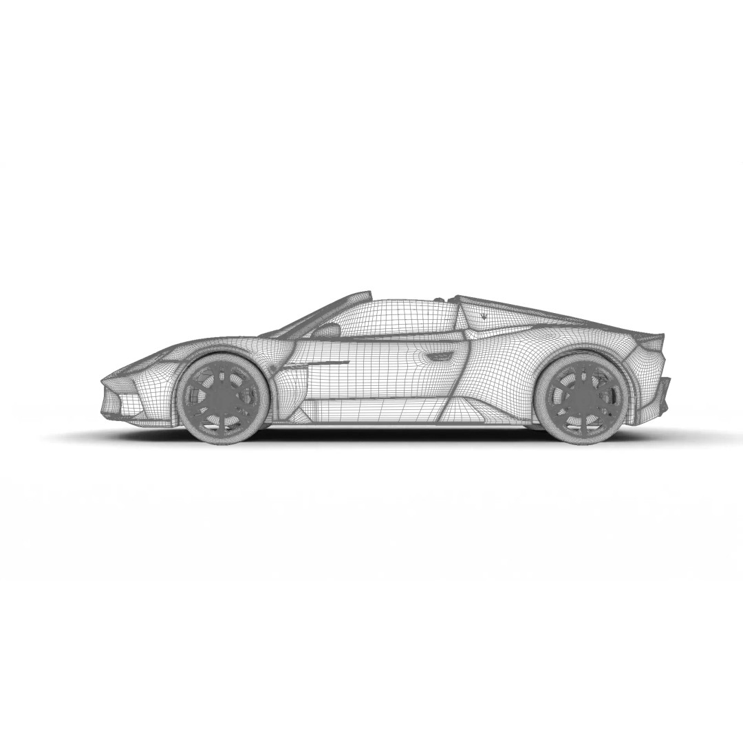 Maserati MCPura Cielo 2026 3D Model – High Poly Rigged Sport Car, FBX, OBJ - View 39