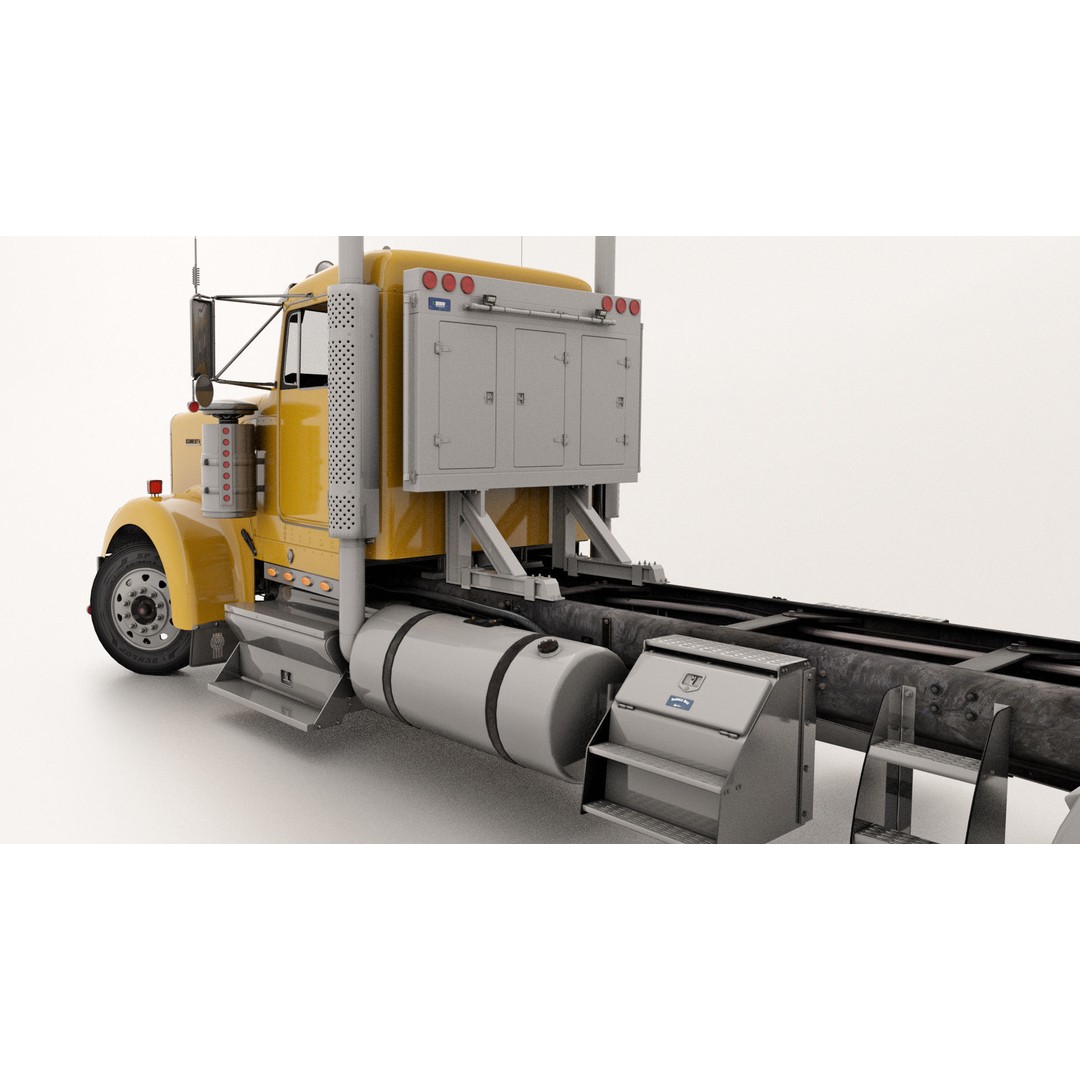 Kenworth W900 3D Model – Game-Ready Low Poly Truck, FBX, OBJ
