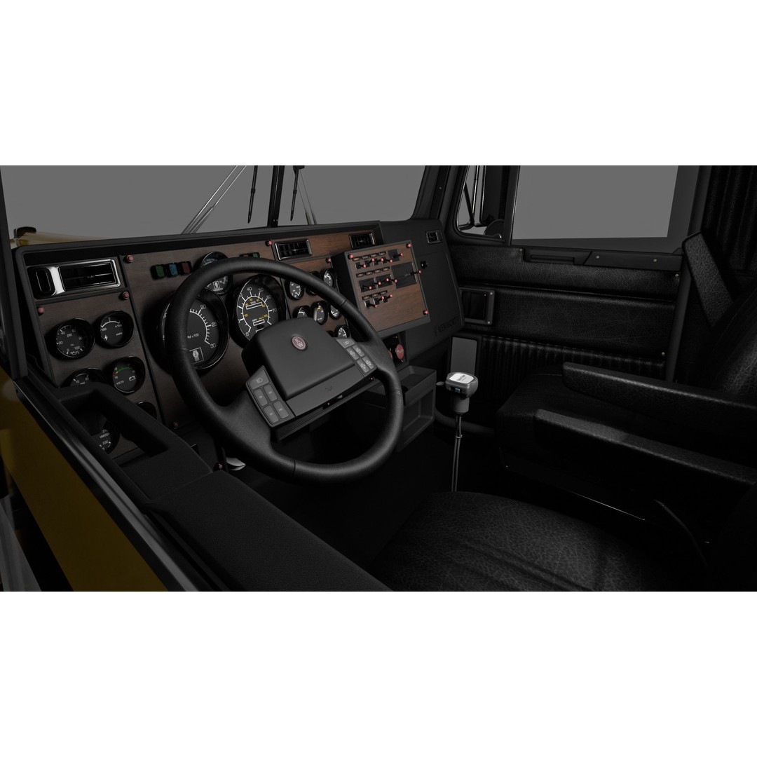 Kenworth W900 3D Model – Game-Ready Low Poly Truck, FBX, OBJ - View 3