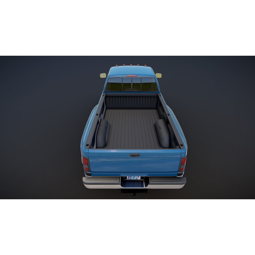 Dodge Ram 1996 3500 Laramie 3D Model – Low Poly Game Ready Asset, FBX - View 22