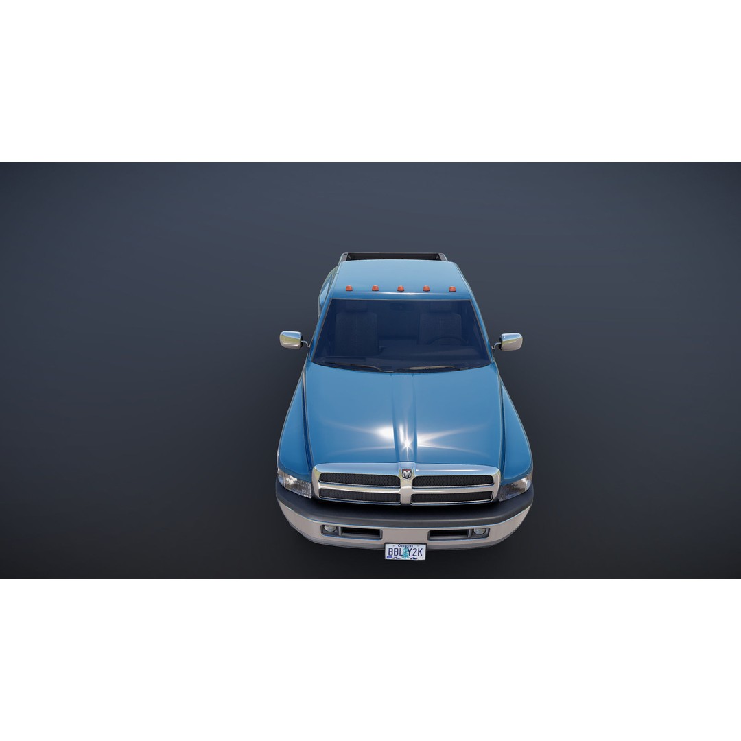 Dodge Ram 1996 3500 Laramie 3D Model – Low Poly Game Ready Asset, FBX - View 26