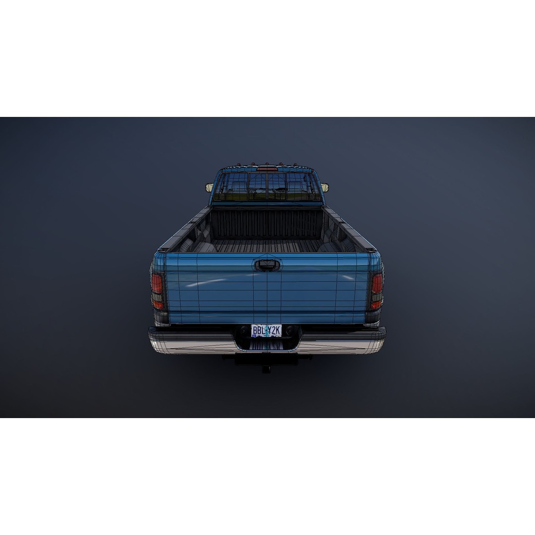 Dodge Ram 1996 3500 Laramie 3D Model – Low Poly Game Ready Asset, FBX - View 31