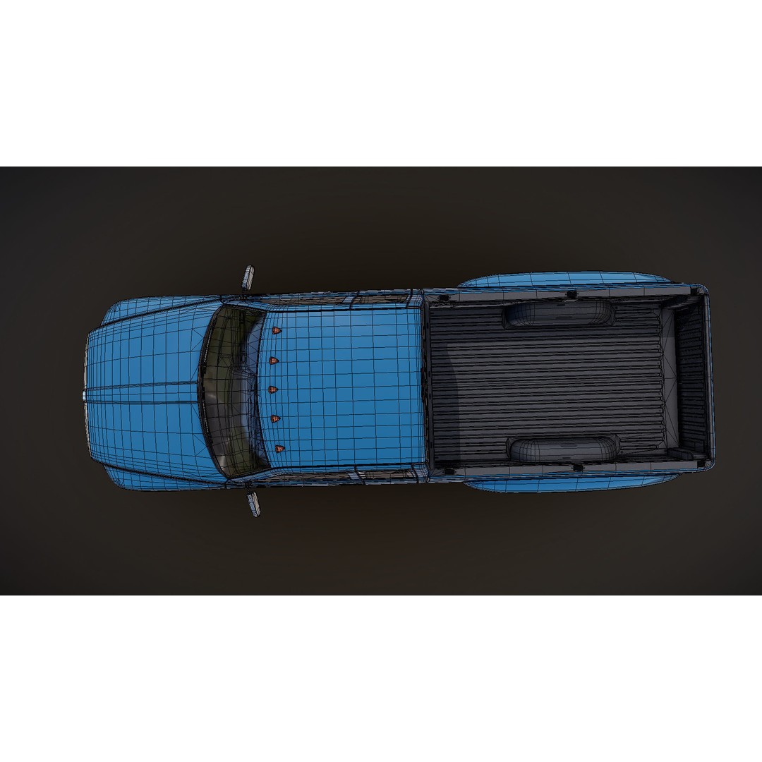 Dodge Ram 1996 3500 Laramie 3D Model – Low Poly Game Ready Asset, FBX - View 33