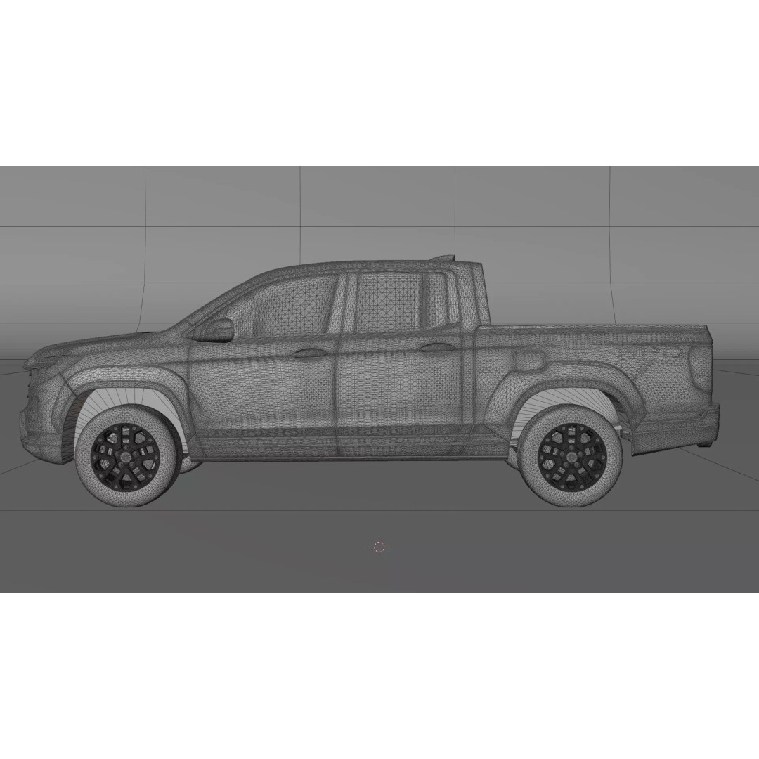 Honda Ridgeline 3D Model – High Poly Realistic Pickup Truck, Blender - View 12