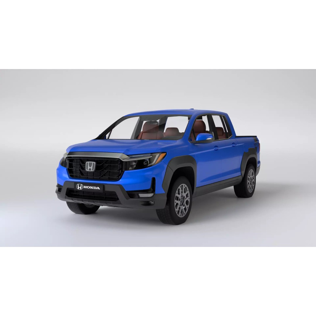 Honda Ridgeline 3D Model – High Poly Realistic Pickup Truck, Blender - View 2