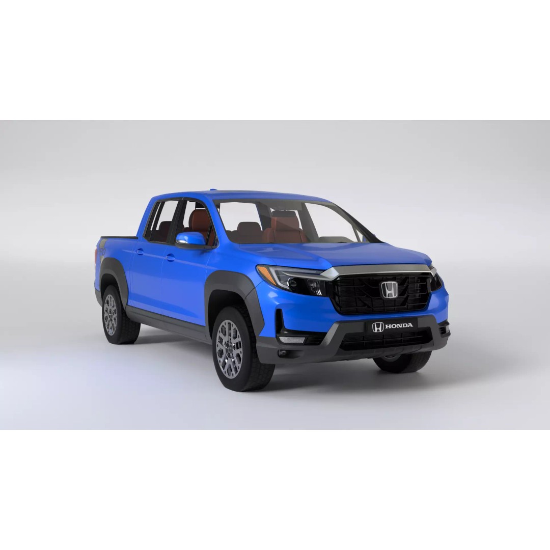 Honda Ridgeline 3D Model – High Poly Realistic Pickup Truck, Blender - View 4