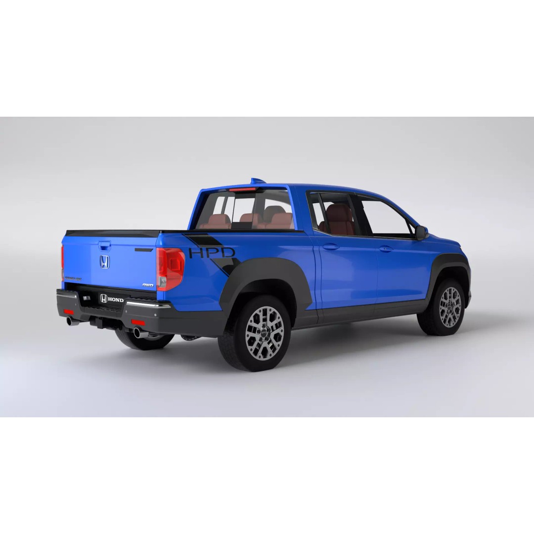 Honda Ridgeline 3D Model – High Poly Realistic Pickup Truck, Blender - View 7