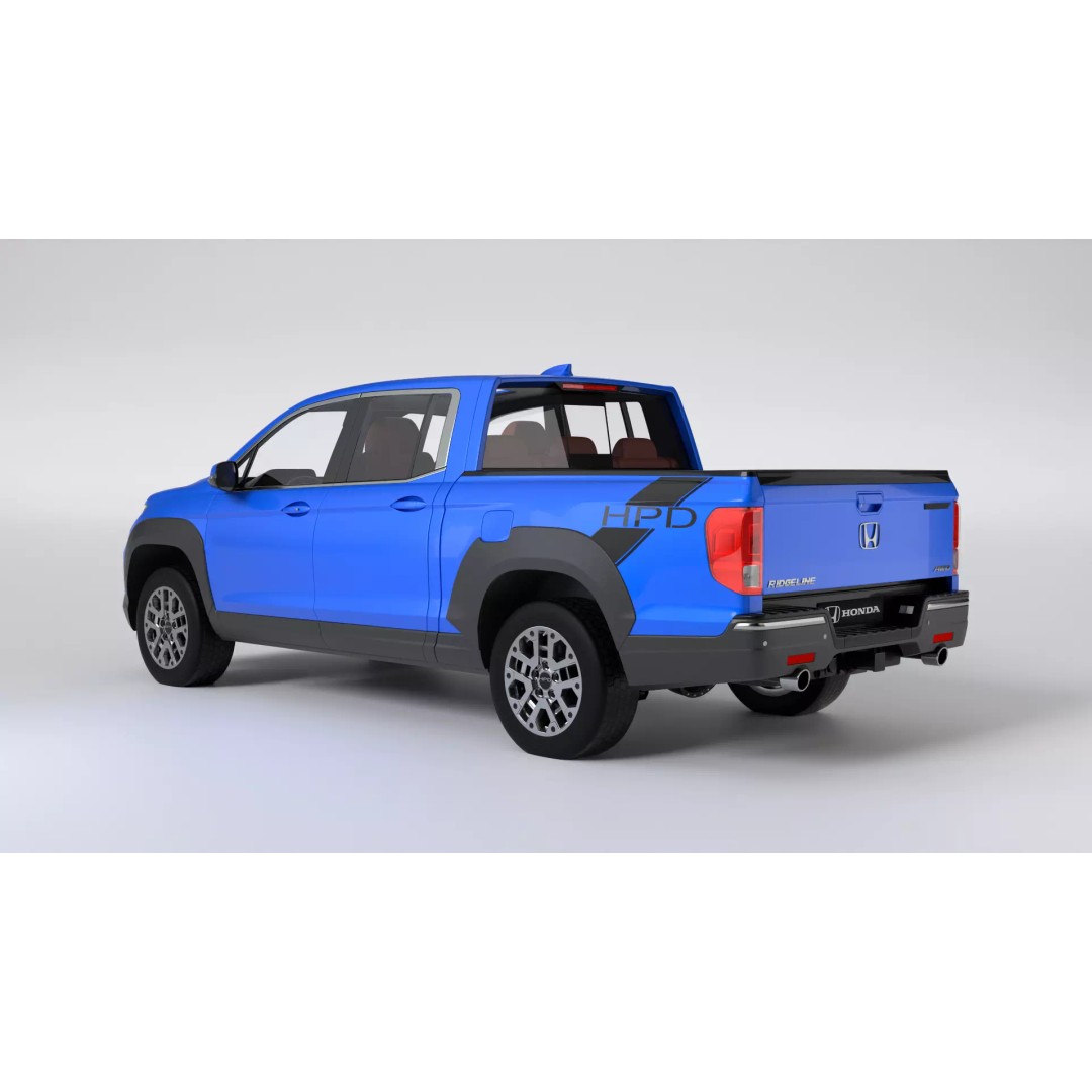 Honda Ridgeline 3D Model – High Poly Realistic Pickup Truck, Blender - View 9
