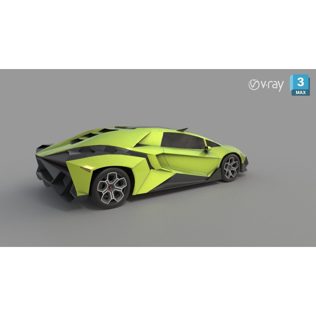 Forsennato Concept Car 3D Model – High Poly PBR Rigged Asset, FBX & Blender - View 10