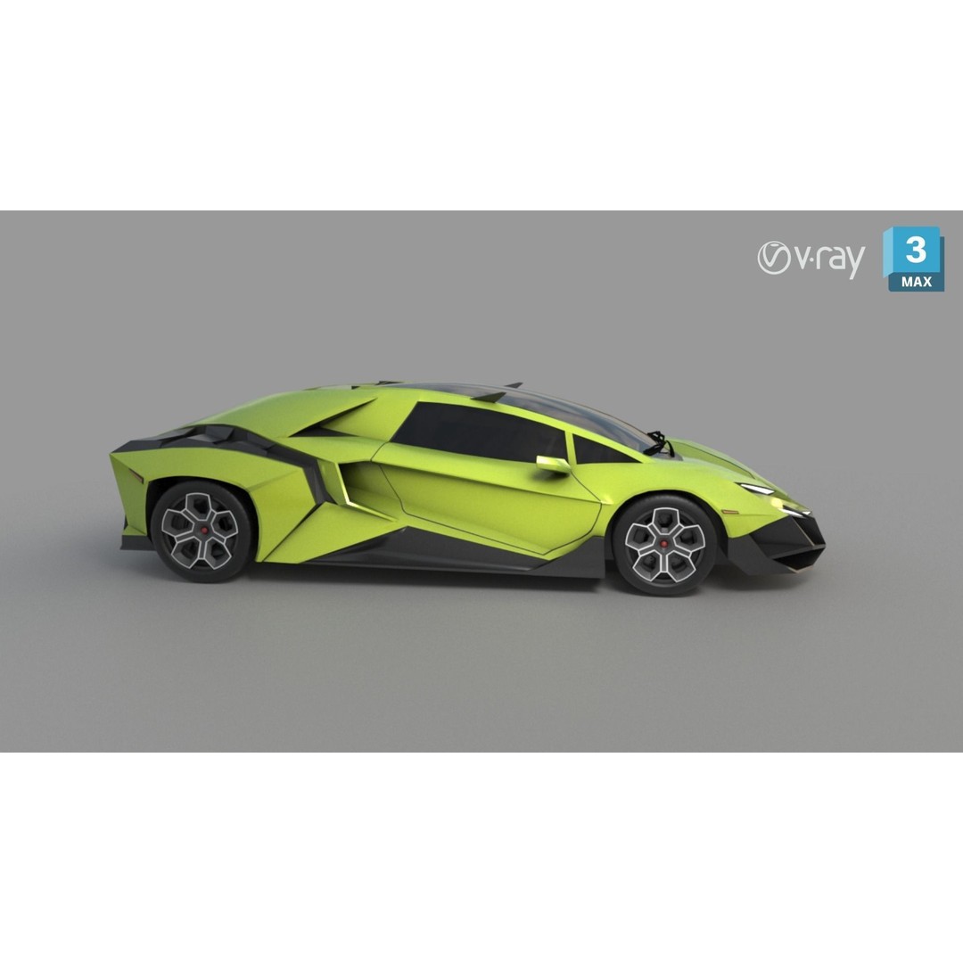 Forsennato Concept Car 3D Model – High Poly PBR Rigged Asset, FBX & Blender - View 11