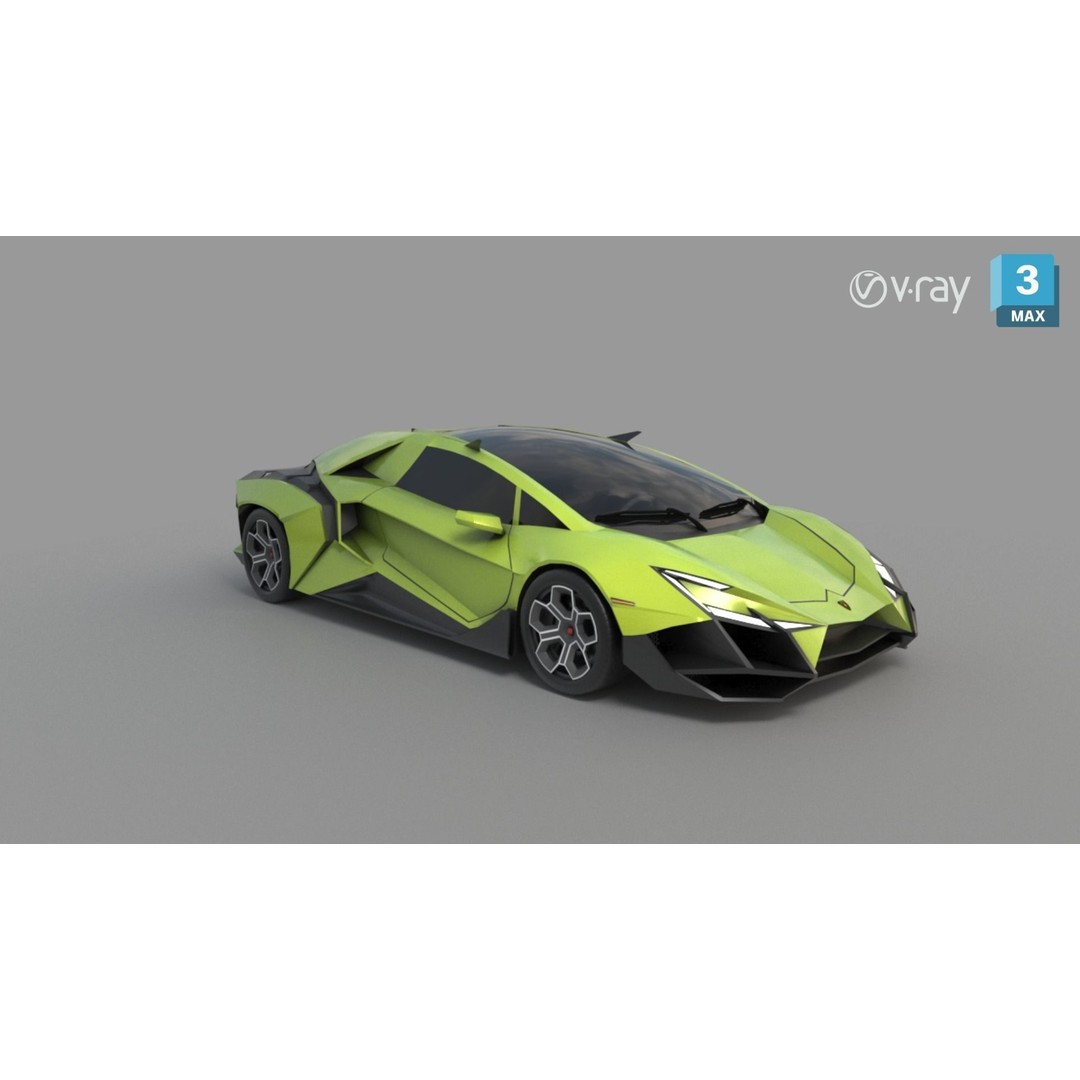 Forsennato Concept Car 3D Model – High Poly PBR Rigged Asset, FBX & Blender - View 12