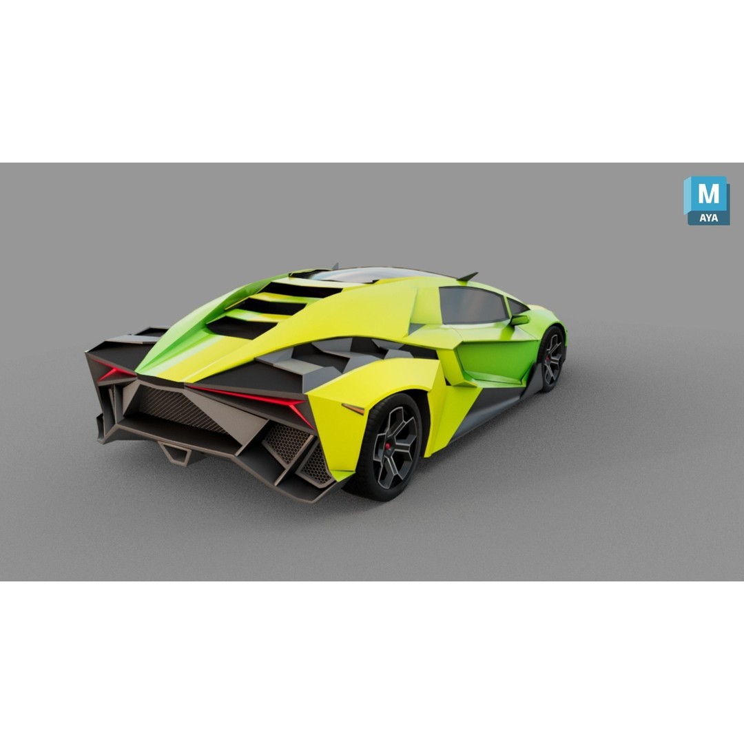 Forsennato Concept Car 3D Model – High Poly PBR Rigged Asset, FBX & Blender - View 19