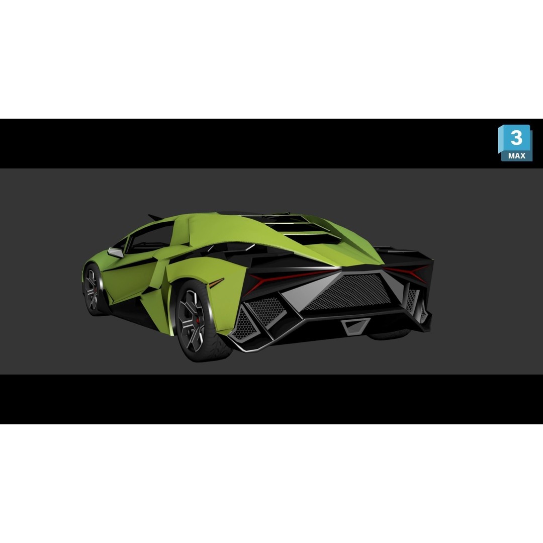Forsennato Concept Car 3D Model – High Poly PBR Rigged Asset, FBX & Blender - View 24