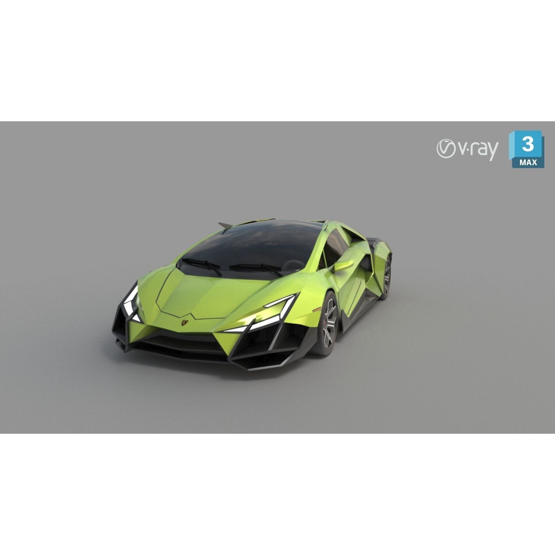 Forsennato Concept Car 3D Model – High Poly PBR Rigged Asset, FBX & Blender - View 3