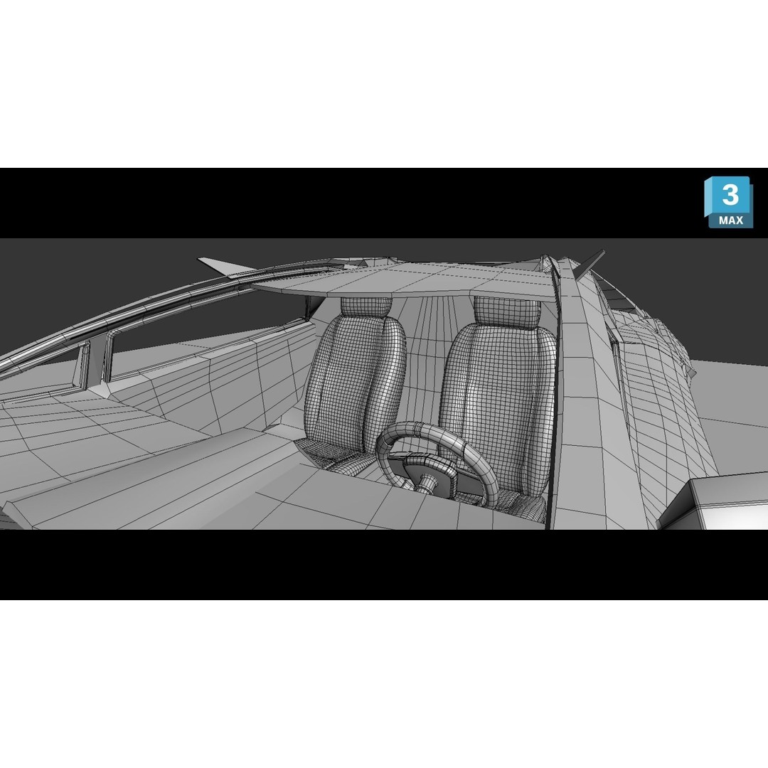 Forsennato Concept Car 3D Model – High Poly PBR Rigged Asset, FBX & Blender - View 32