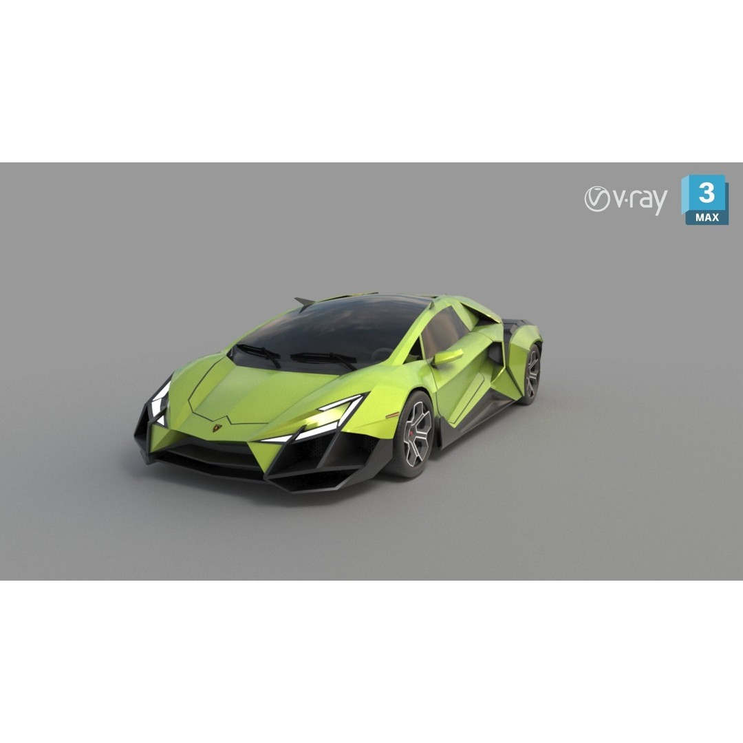 Forsennato Concept Car 3D Model – High Poly PBR Rigged Asset, FBX & Blender - View 4
