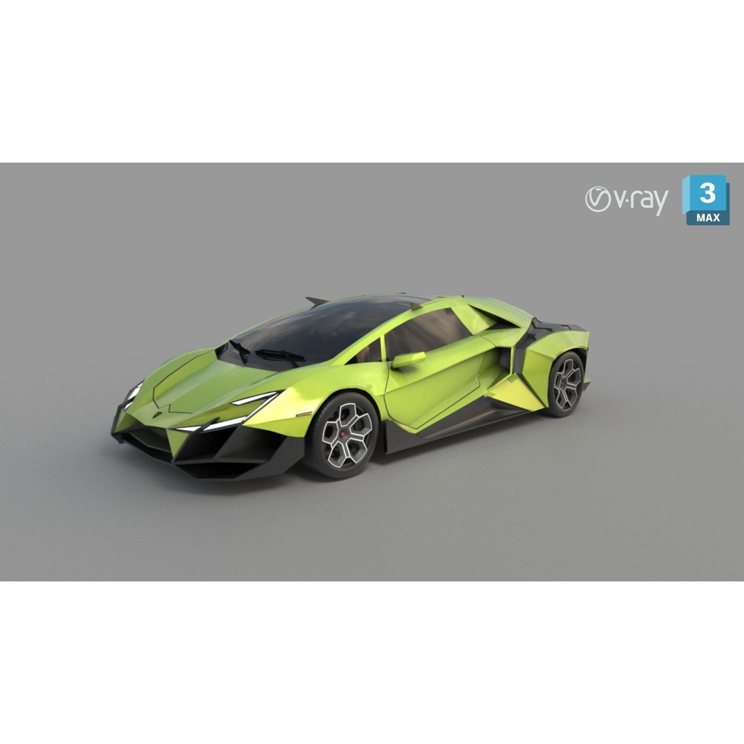 Forsennato Concept Car 3D Model – High Poly PBR Rigged Asset, FBX & Blender - View 5