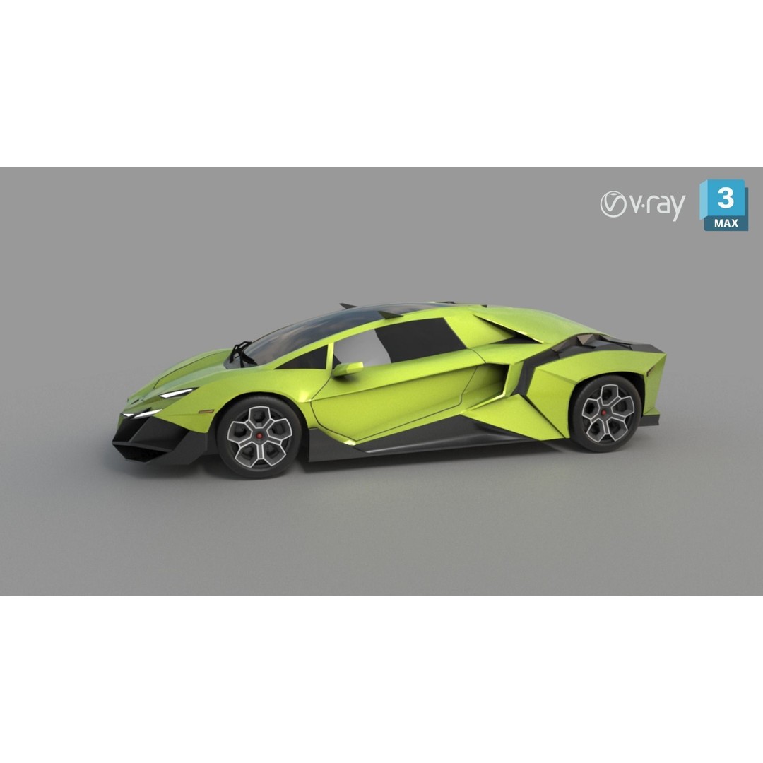 Forsennato Concept Car 3D Model – High Poly PBR Rigged Asset, FBX & Blender - View 6