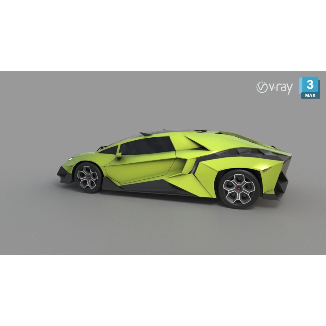 Forsennato Concept Car 3D Model – High Poly PBR Rigged Asset, FBX & Blender - View 7