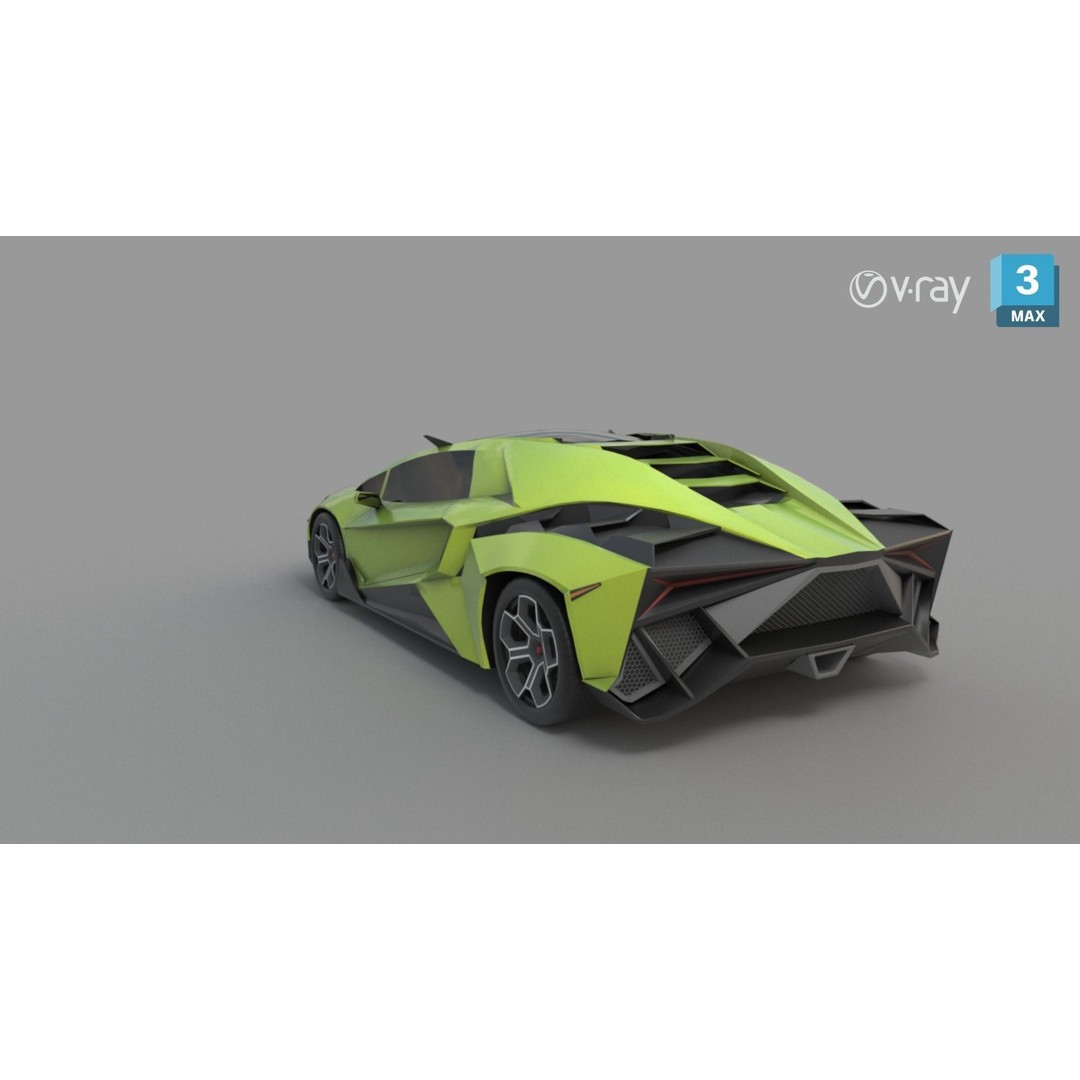 Forsennato Concept Car 3D Model – High Poly PBR Rigged Asset, FBX & Blender - View 8