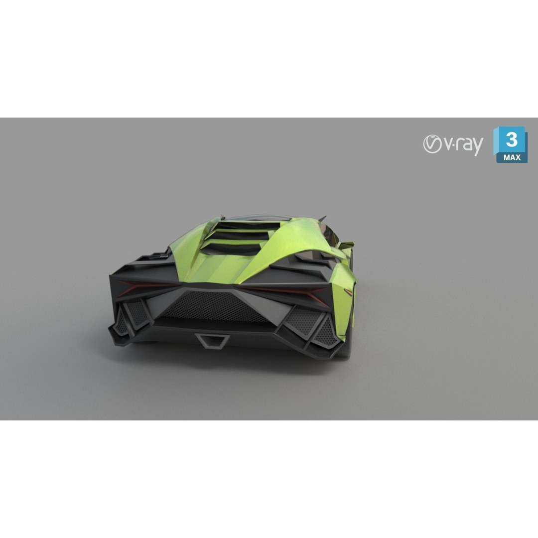 Forsennato Concept Car 3D Model – High Poly PBR Rigged Asset, FBX & Blender - View 9