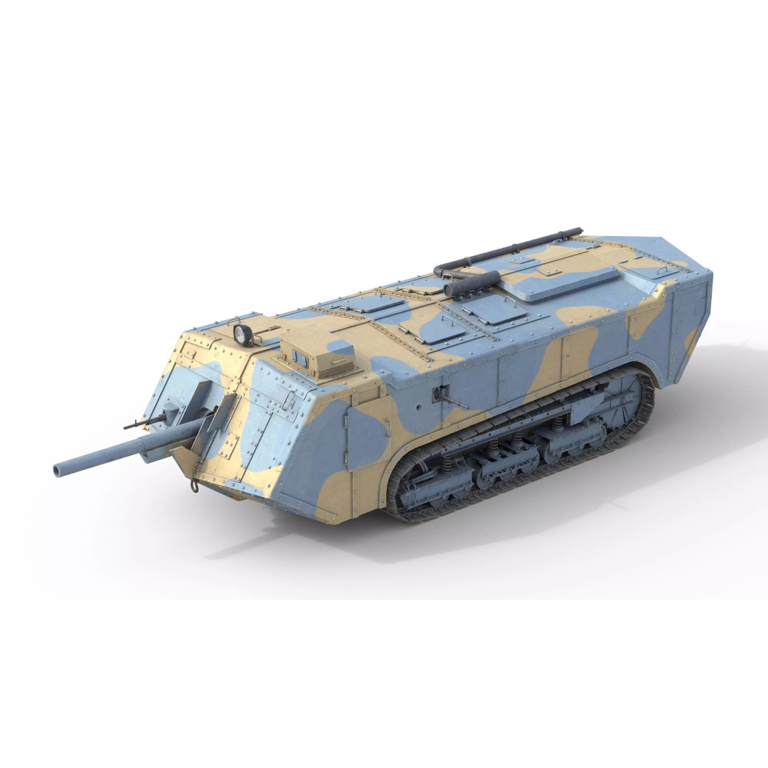Saint Chamond Heavy Tank 3D Model – Low Poly Military Asset, FBX - View 2