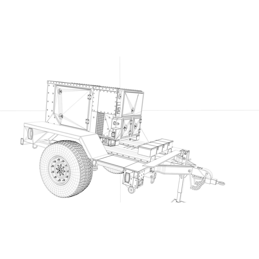 Military Generator MEP 803A 3D Model – High-Quality PBR Asset, FBX, OBJ