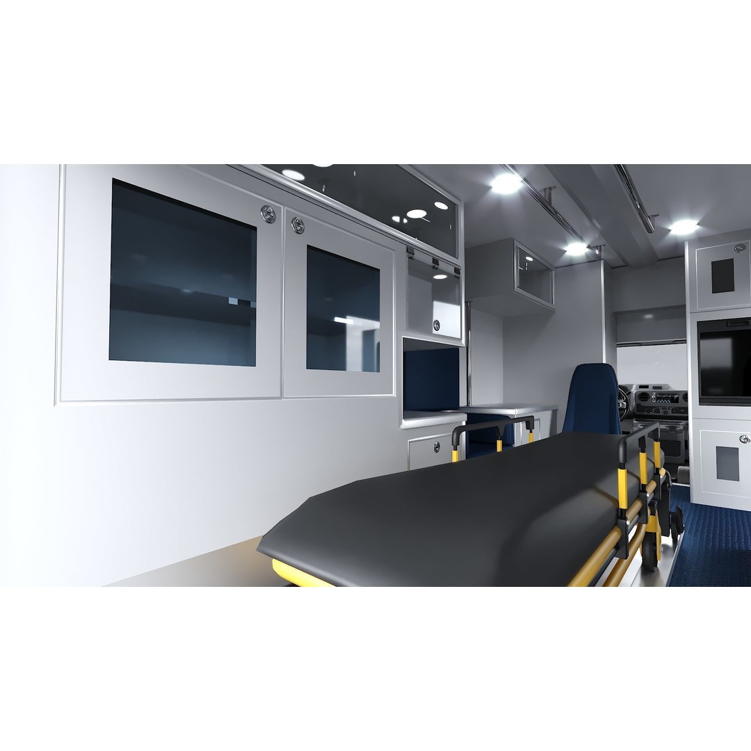 FDNY Ambulance 3D Model – Low Poly Game Asset, FBX, PBR Textures - View 17