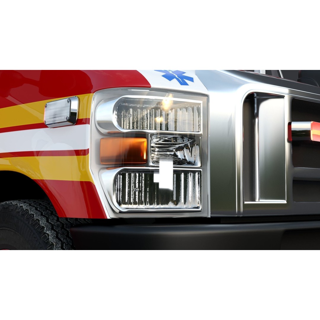 FDNY Ambulance 3D Model – Low Poly Game Asset, FBX, PBR Textures - View 19