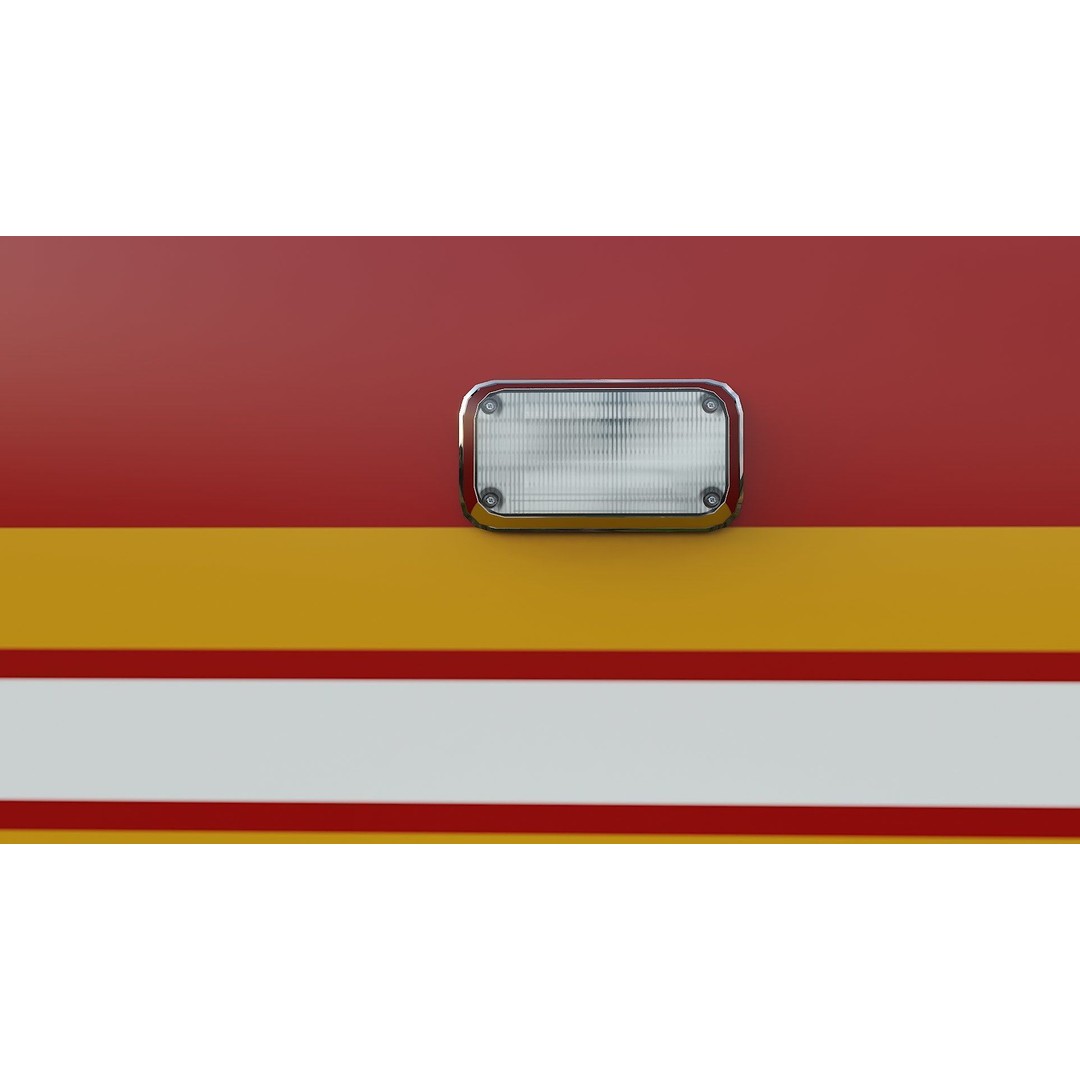 FDNY Ambulance 3D Model – Low Poly Game Asset, FBX, PBR Textures - View 21