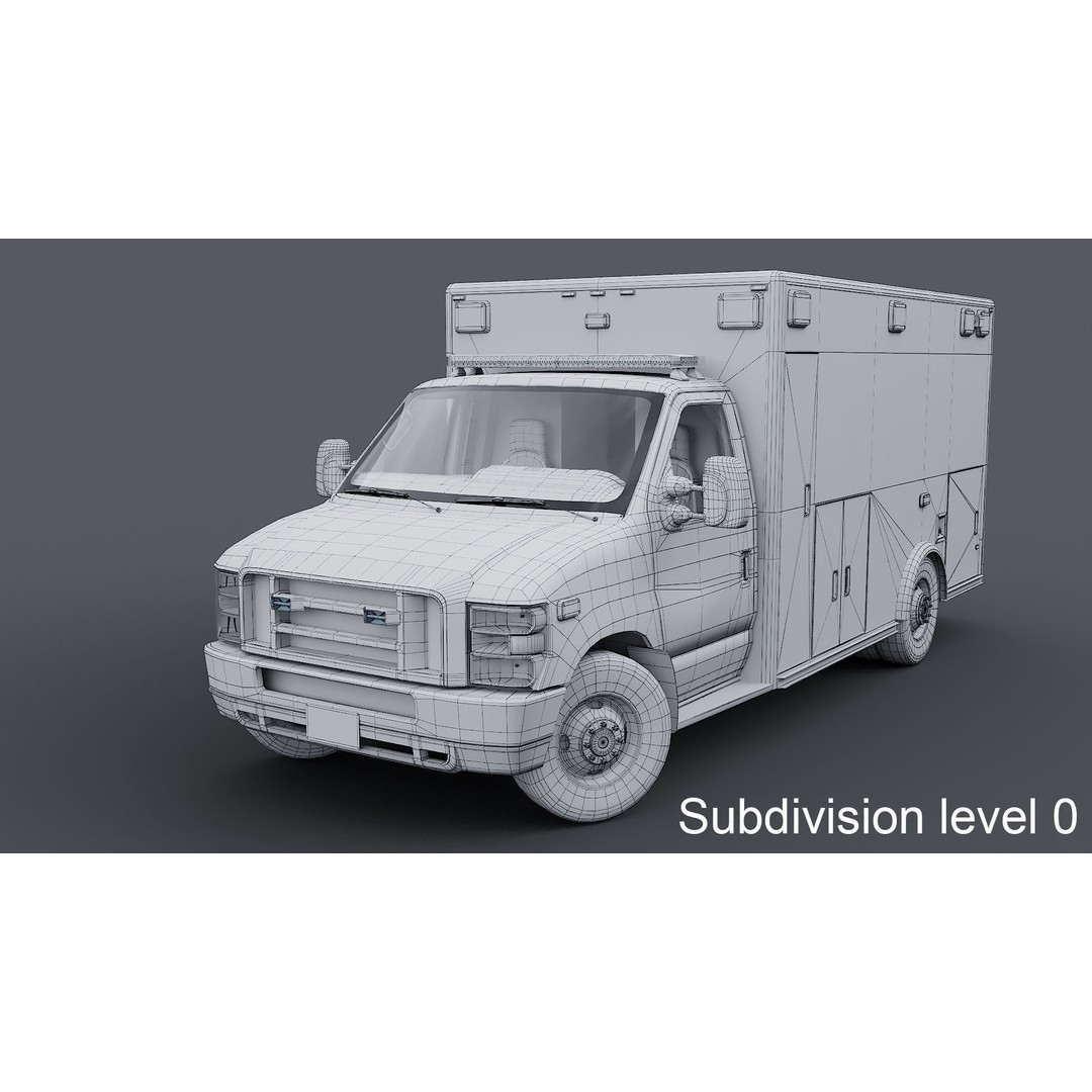 FDNY Ambulance 3D Model – Low Poly Game Asset, FBX, PBR Textures - View 24