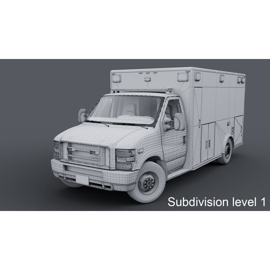 FDNY Ambulance 3D Model – Low Poly Game Asset, FBX, PBR Textures - View 25