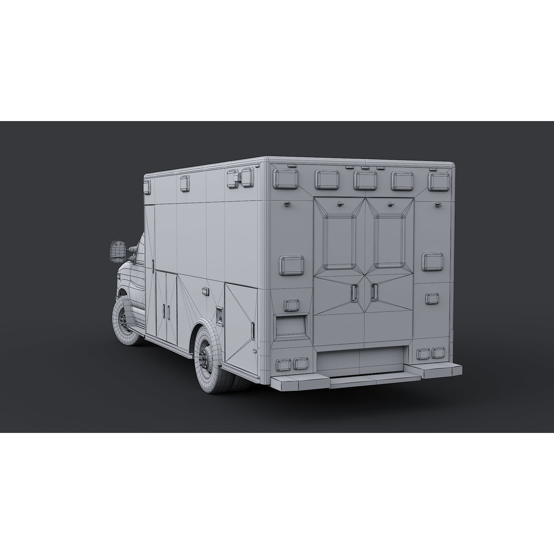FDNY Ambulance 3D Model – Low Poly Game Asset, FBX, PBR Textures - View 30
