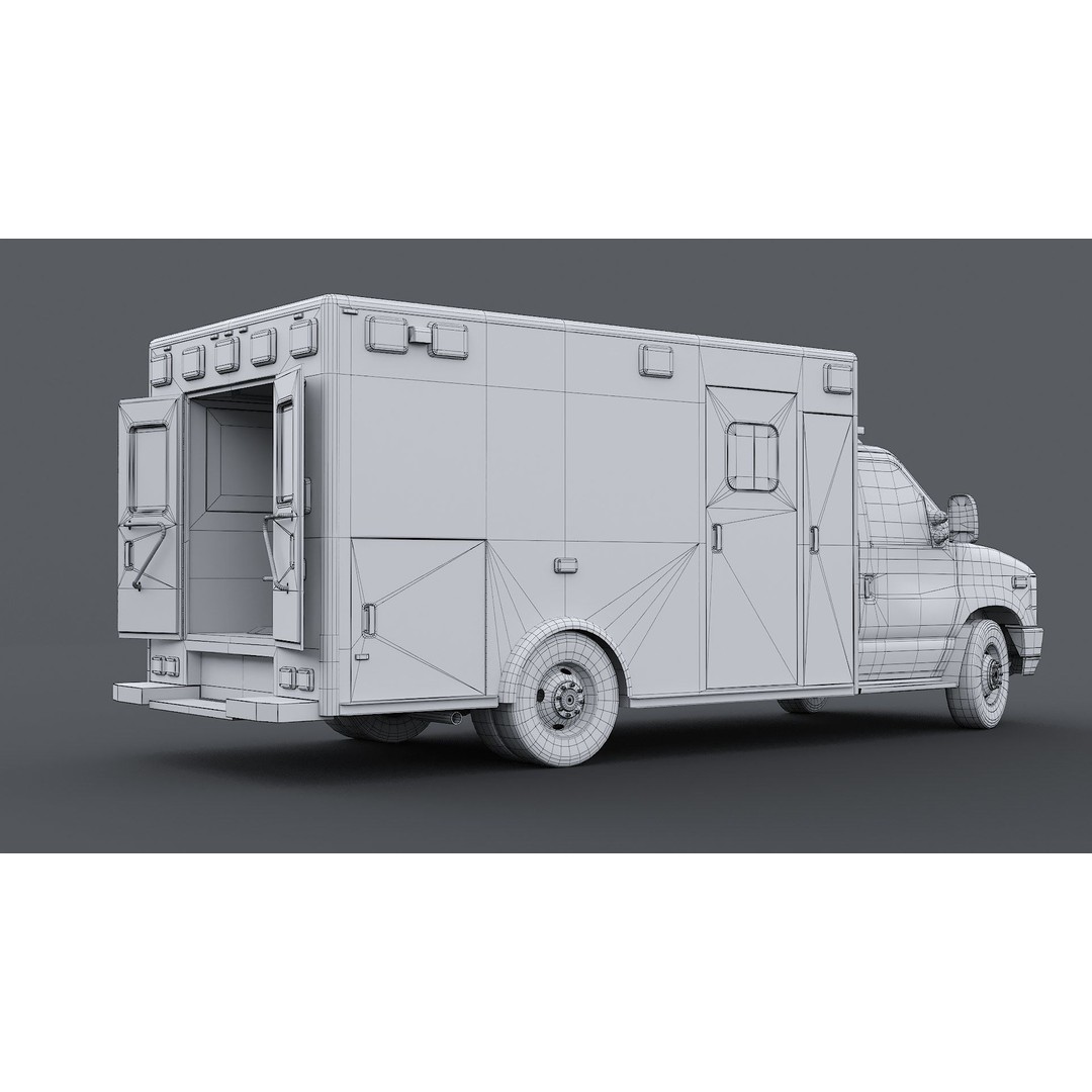 FDNY Ambulance 3D Model – Low Poly Game Asset, FBX, PBR Textures - View 32