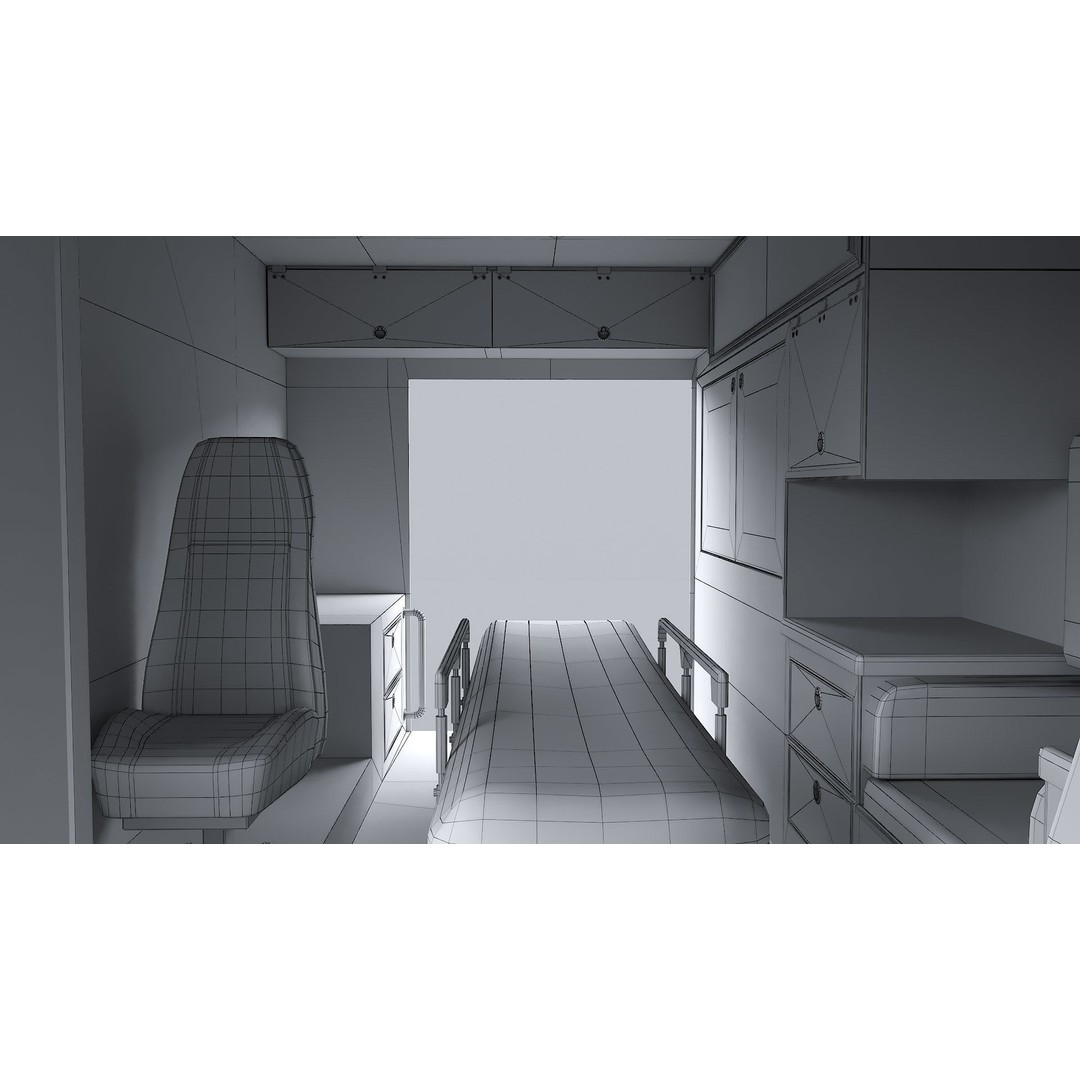 FDNY Ambulance 3D Model – Low Poly Game Asset, FBX, PBR Textures - View 33