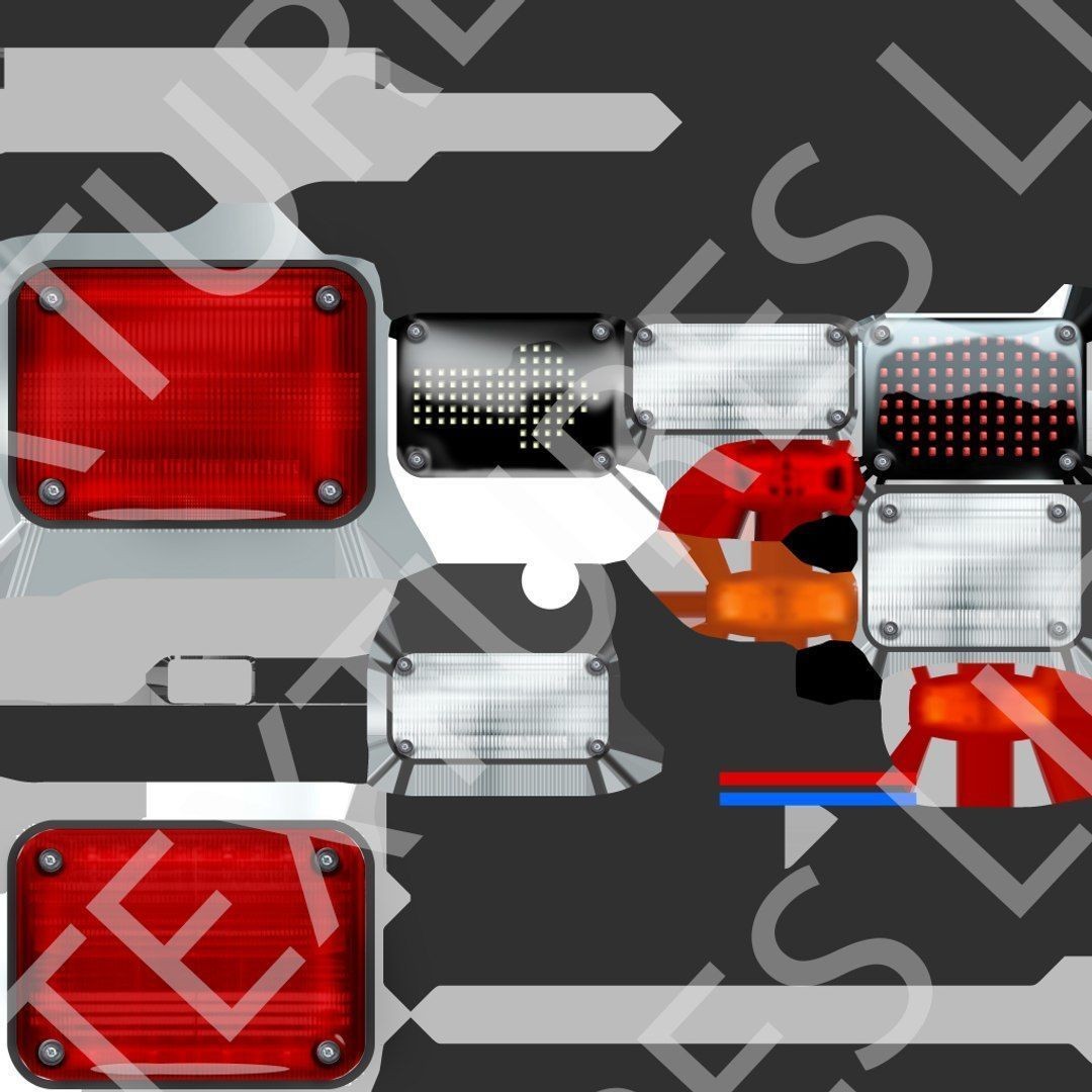 FDNY Ambulance 3D Model – Low Poly Game Asset, FBX, PBR Textures - View 36