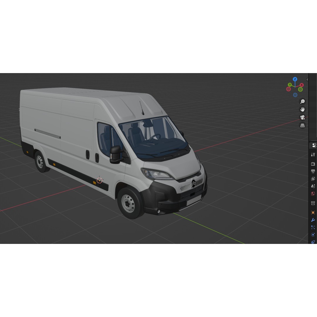 Citroen JUMPER 3D Model – Detailed Cargo Van, FBX, OBJ, Blender