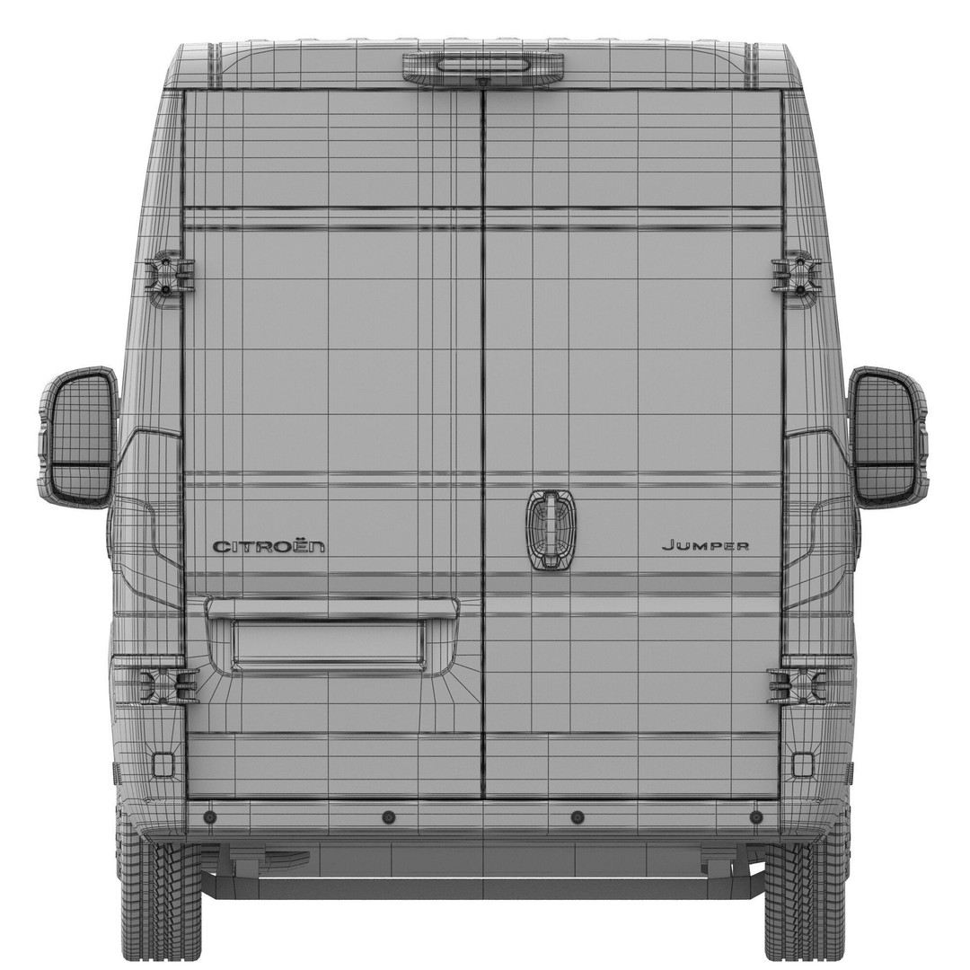 Citroen JUMPER 3D Model – Detailed Cargo Van, FBX, OBJ, Blender - View 19