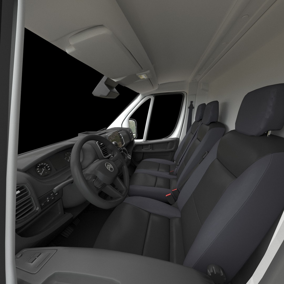 Citroen JUMPER 3D Model – Detailed Cargo Van, FBX, OBJ, Blender - View 27
