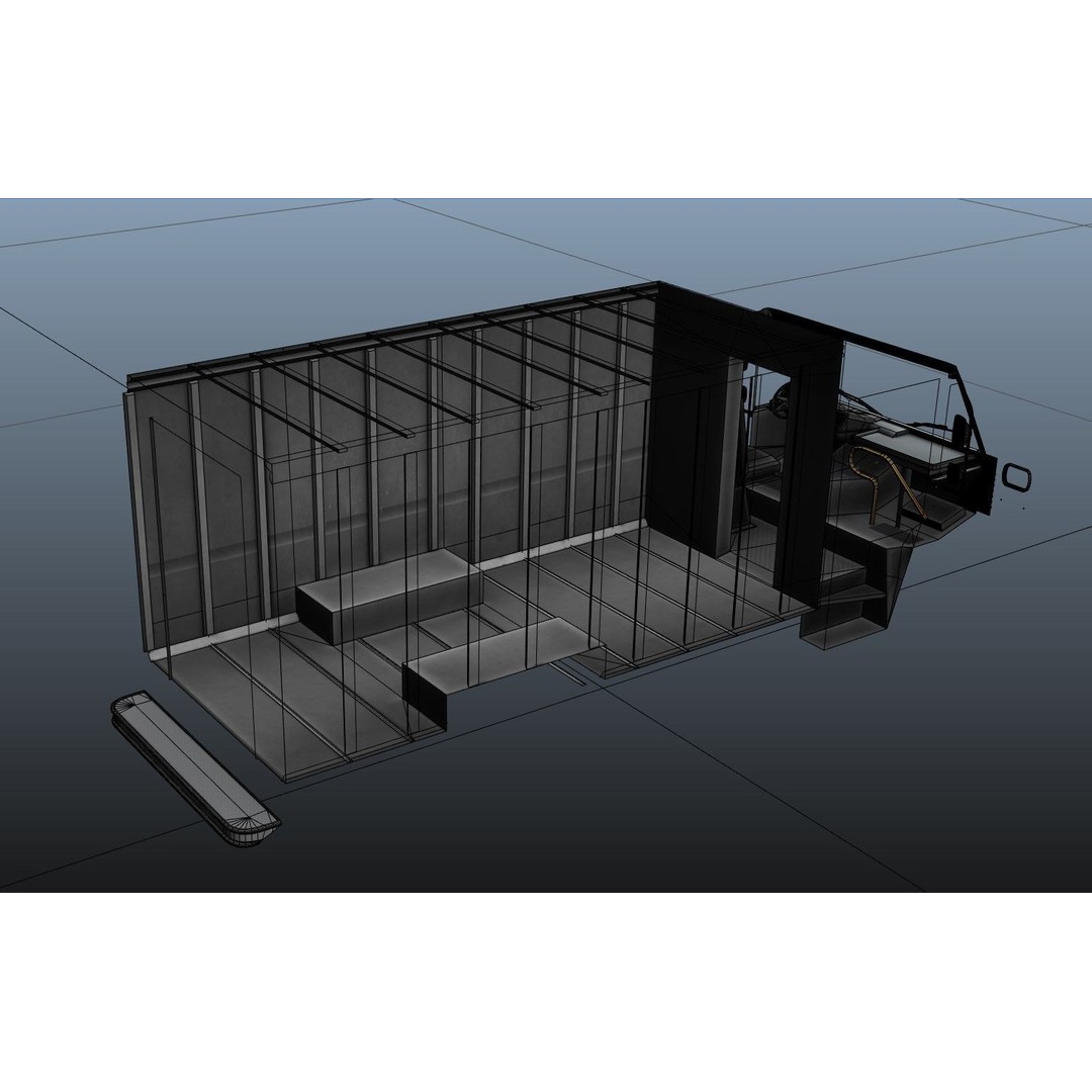 Mail Van 3D Model – Low Poly Game Asset, PBR Textures, FBX - View 43