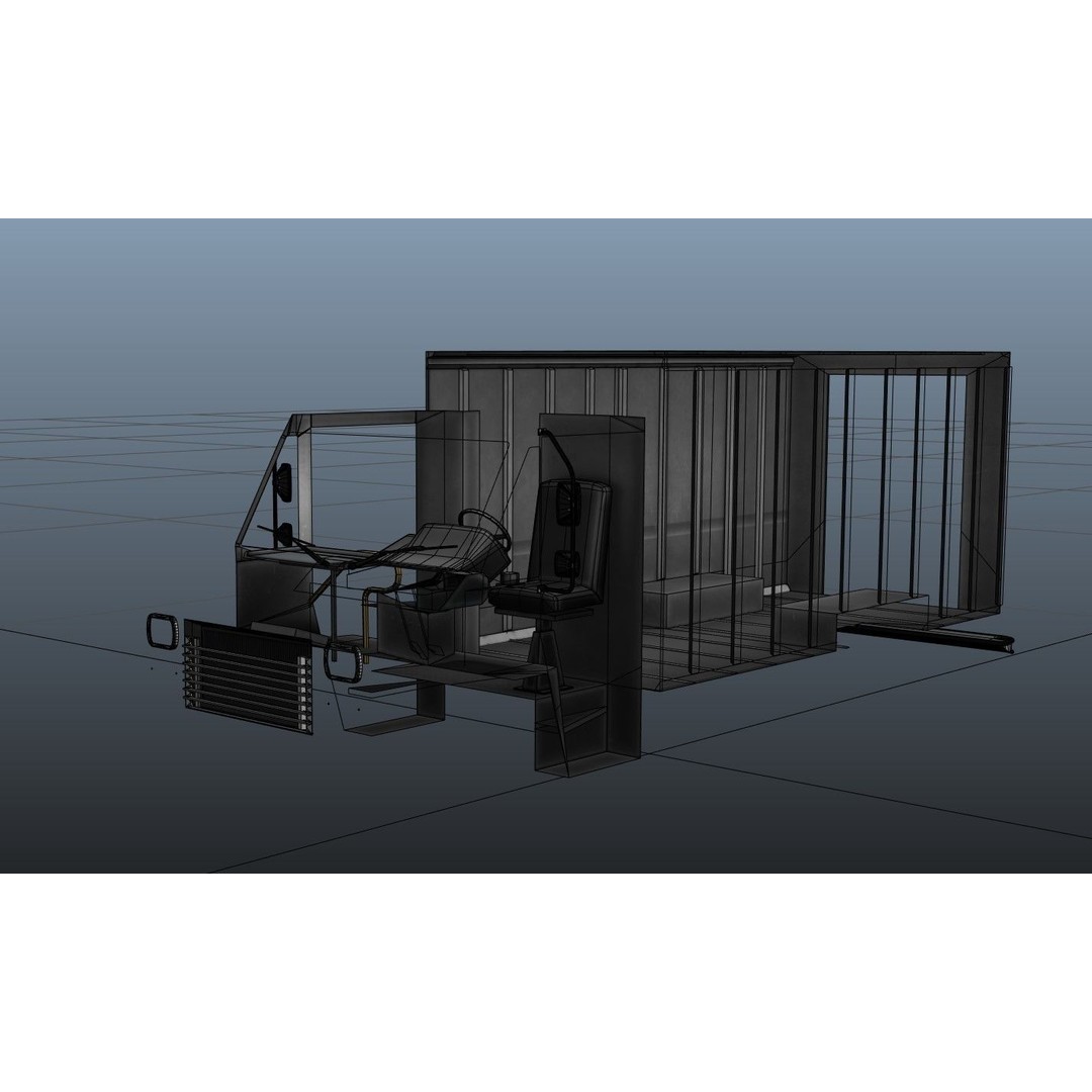 Mail Van 3D Model – Low Poly Game Asset, PBR Textures, FBX - View 44