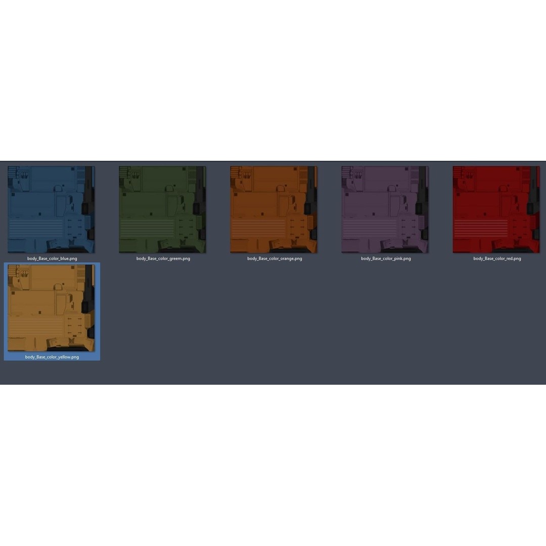 Mail Van 3D Model – Low Poly Game Asset, PBR Textures, FBX - View 47