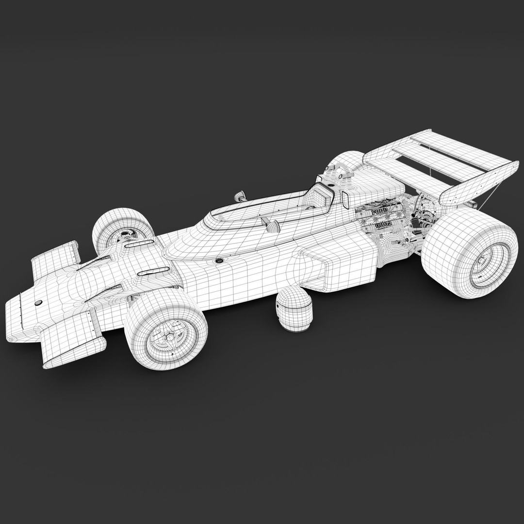 Lotus Type 72 3D Model – Classic Racing Car with Ford Engine