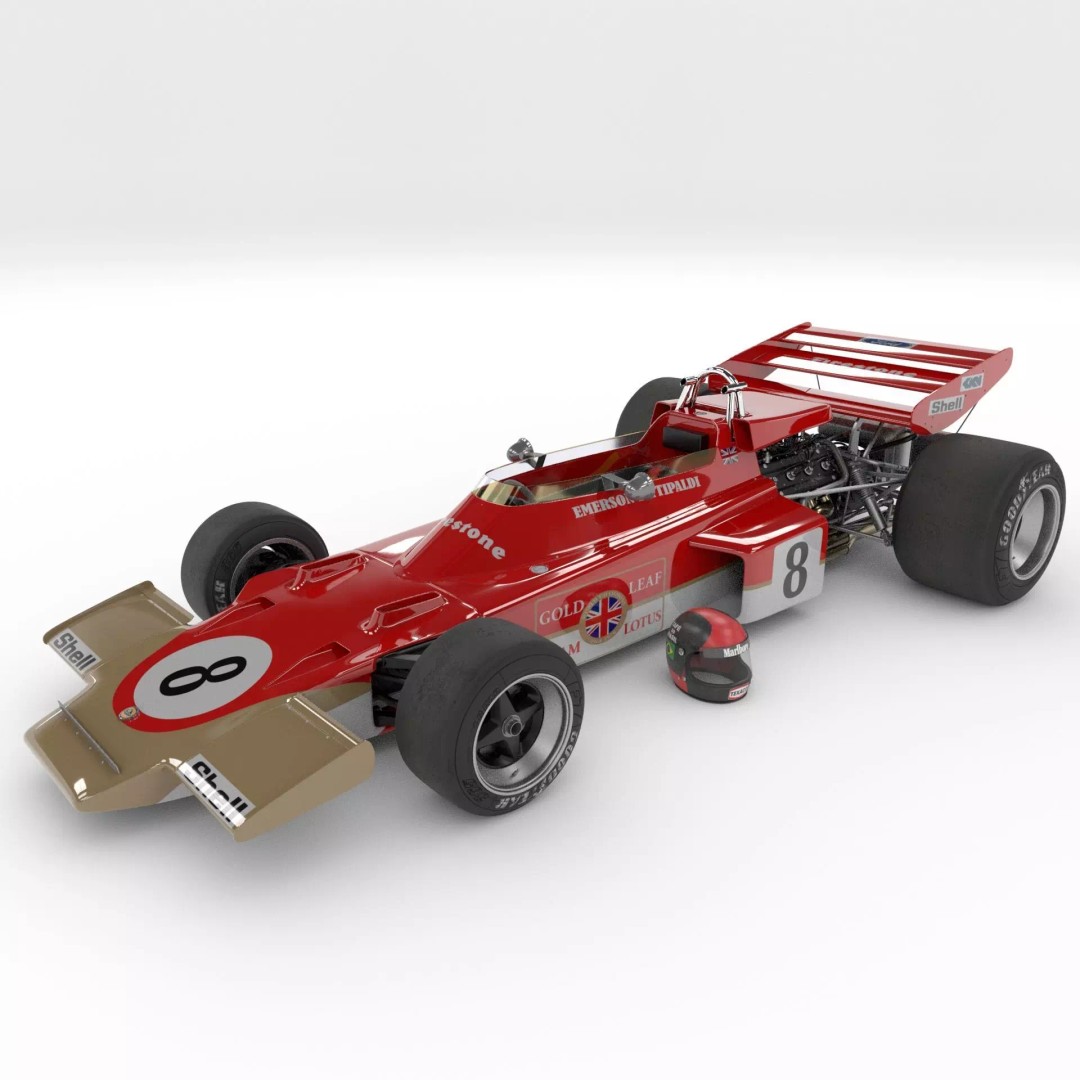 Lotus Type 72 3D Model – Classic Racing Car with Ford Engine - View 2